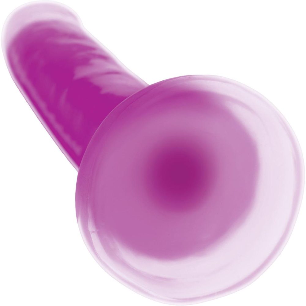 Harness Compatible Dildos | Lollicock Glow In The Dark 8" Silicone Suction Cup Dildo – Purple