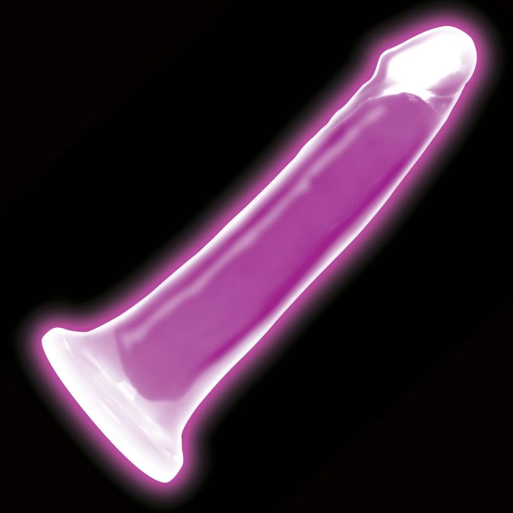 Harness Compatible Dildos | Lollicock Glow In The Dark 8" Silicone Suction Cup Dildo – Purple