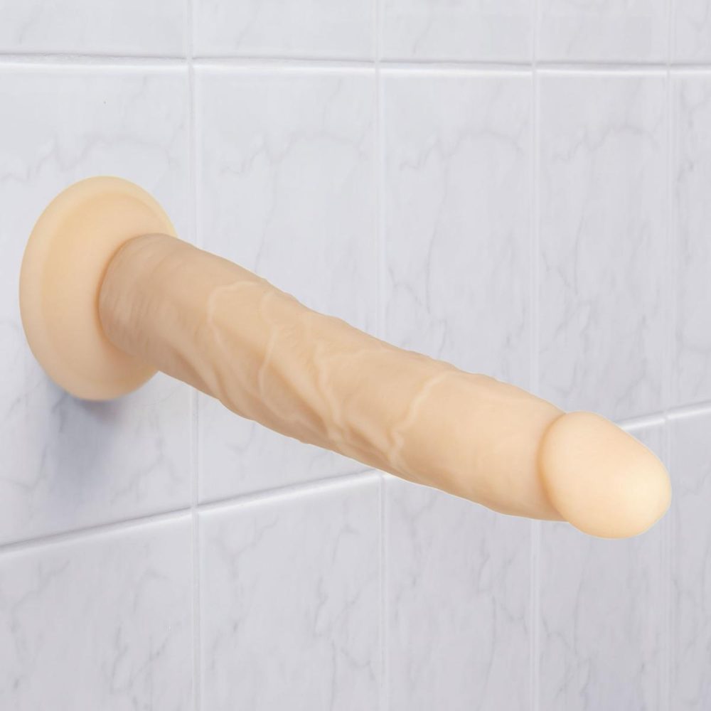 Harness Compatible Dildos | Naked Dual Density 9" Bendable Silicone Suction Cup Dildo – Vanilla