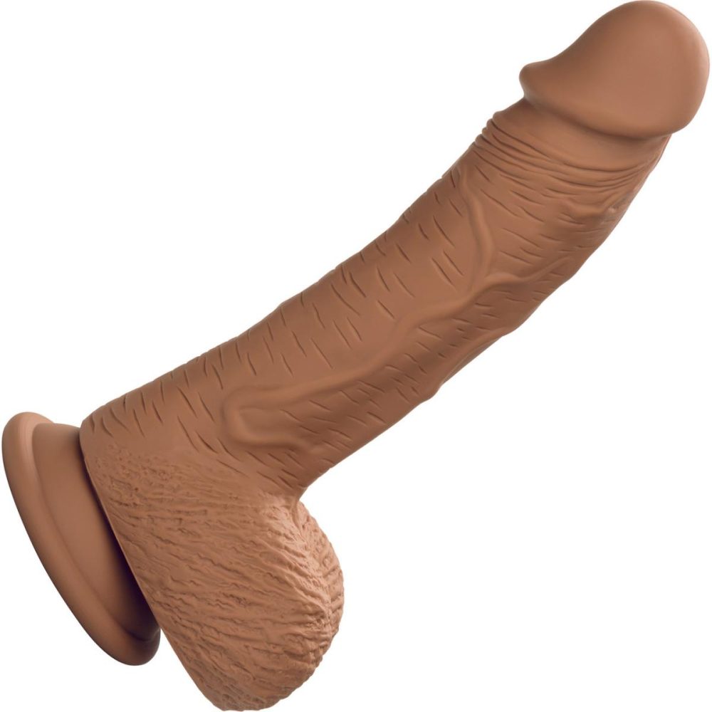 Harness Compatible Dildos | Silicone Studs Realistic 6.25" Suction Cup Dildo – Caramel