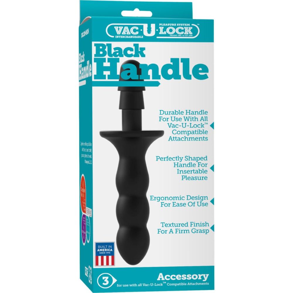 Harnesses, Straps & Handles | Vac-U-Lock Black Dildo Handle