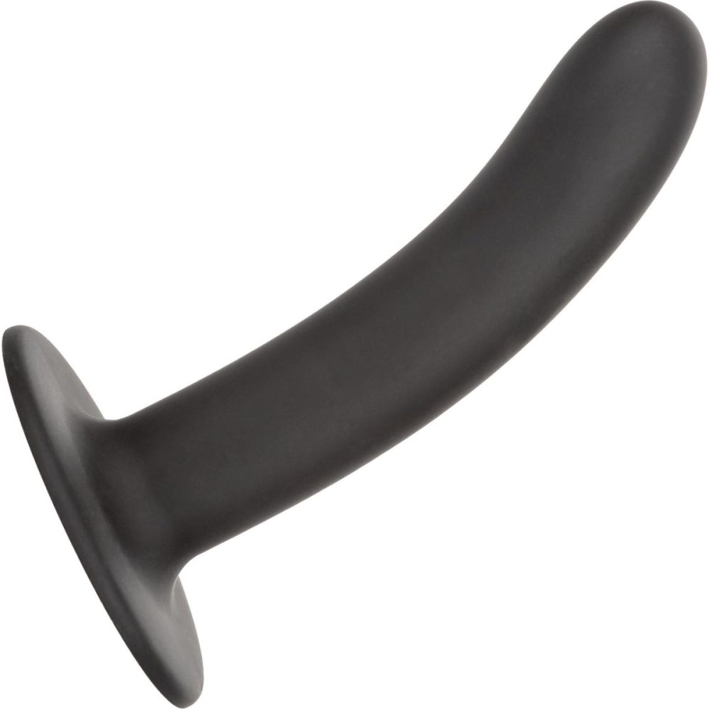 Non-Phallic Dildos | Boundless 6" Smooth Silicone Suction Cup Dildo – Black