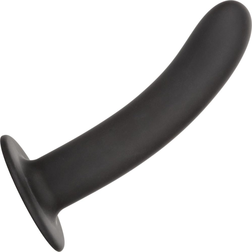 Non-Phallic Dildos | Boundless 7" Smooth Silicone Suction Cup Dildo – Black