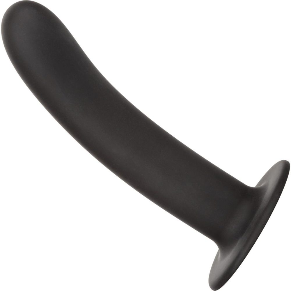 Non-Phallic Dildos | Boundless 7" Smooth Silicone Suction Cup Dildo – Black