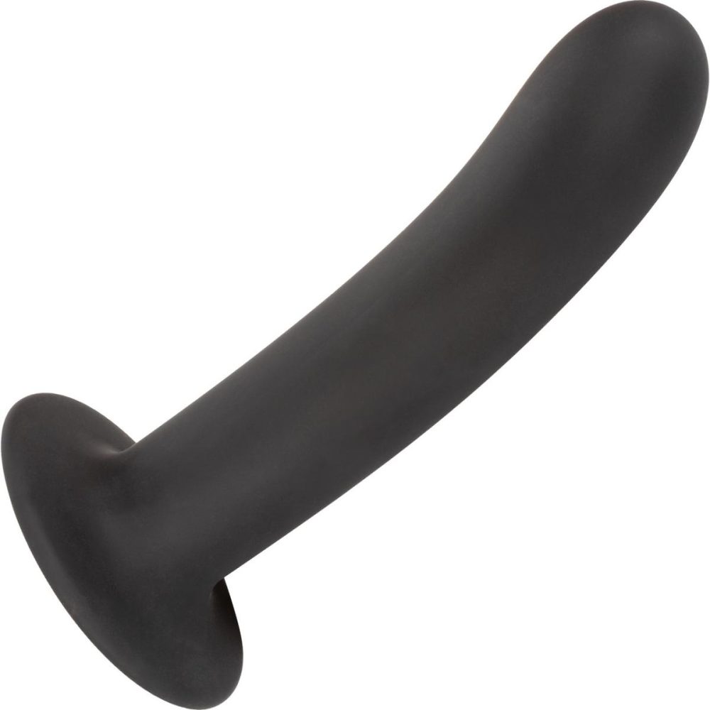 Non-Phallic Dildos | Boundless 7" Smooth Silicone Suction Cup Dildo – Black