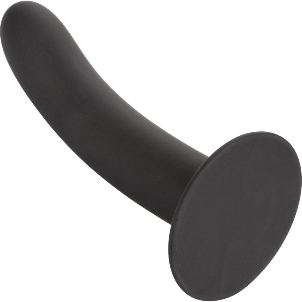 Non-Phallic Dildos | Boundless 7" Smooth Silicone Suction Cup Dildo – Black