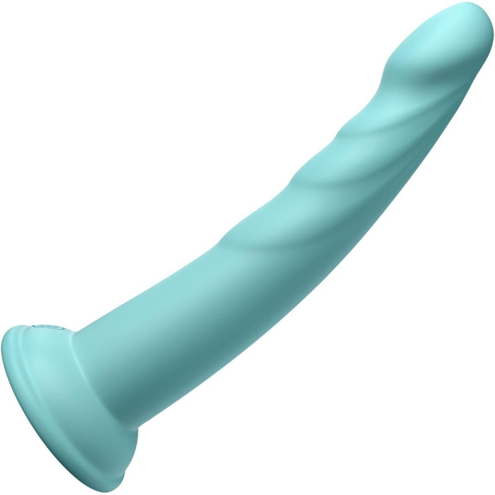 Non-Phallic Dildos | Dillio Platinum Slim Seven Silicone 7" Suction Cup Dildo – Teal