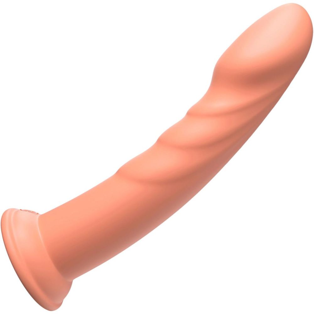 Non-Phallic Dildos | Dillio Platinum Super Eight Silicone 8" Suction Cup Dildo – Peach