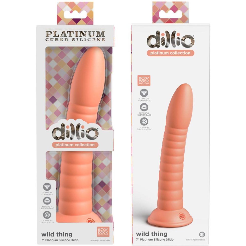 Non-Phallic Dildos | Dillio Platinum Wild Thing Silicone 7" Suction Cup Dildo – Peach