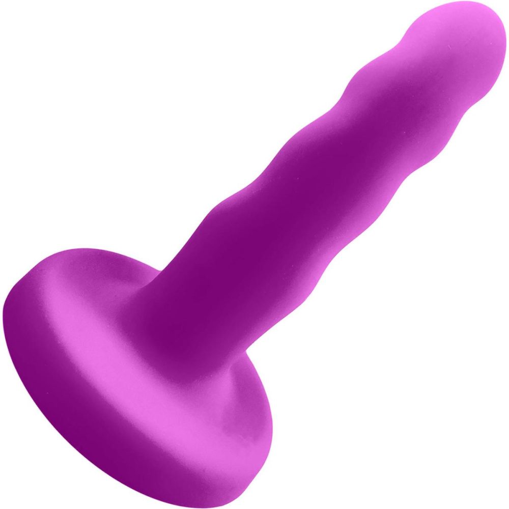 Non-Phallic Dildos | Merge Collection Nautia 8" Silicone Suction Cup Dildo – Fuchsia