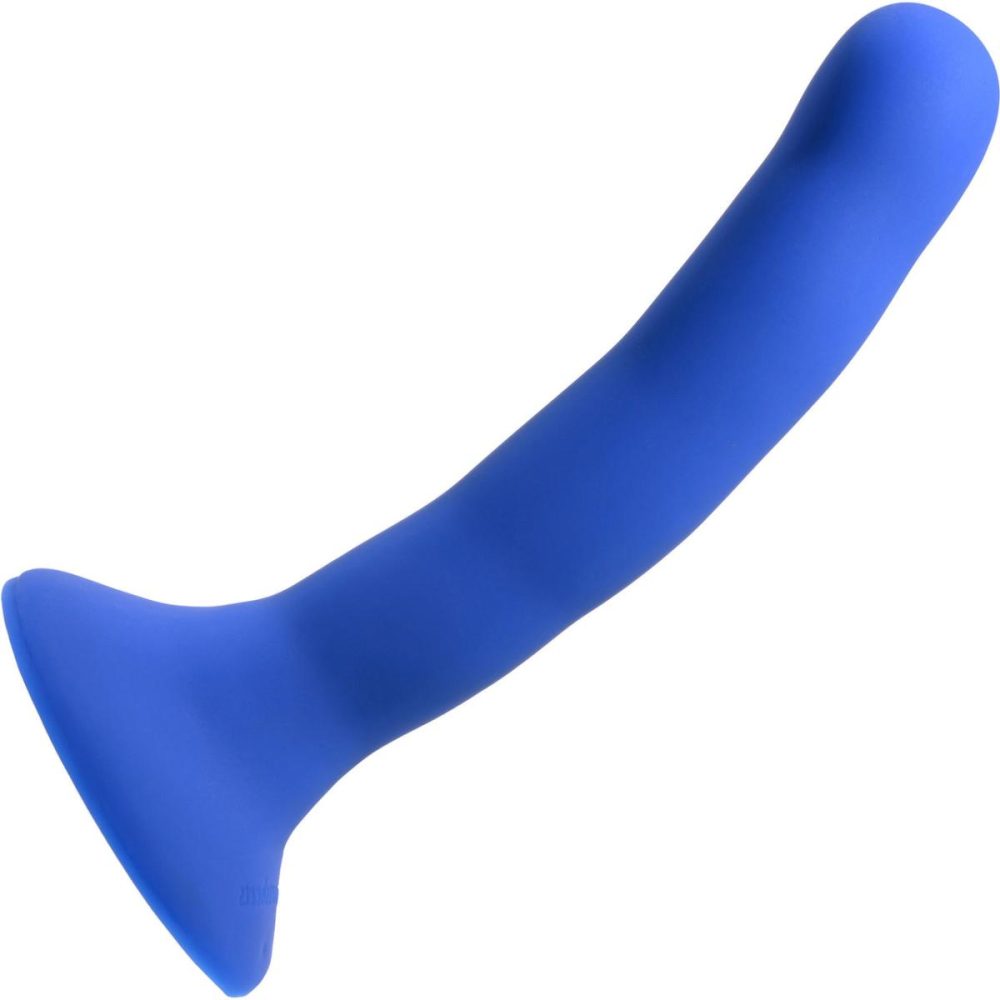 Non-Phallic Dildos | Please 5.25" Silicone Harness Compatible Dildo – Blue