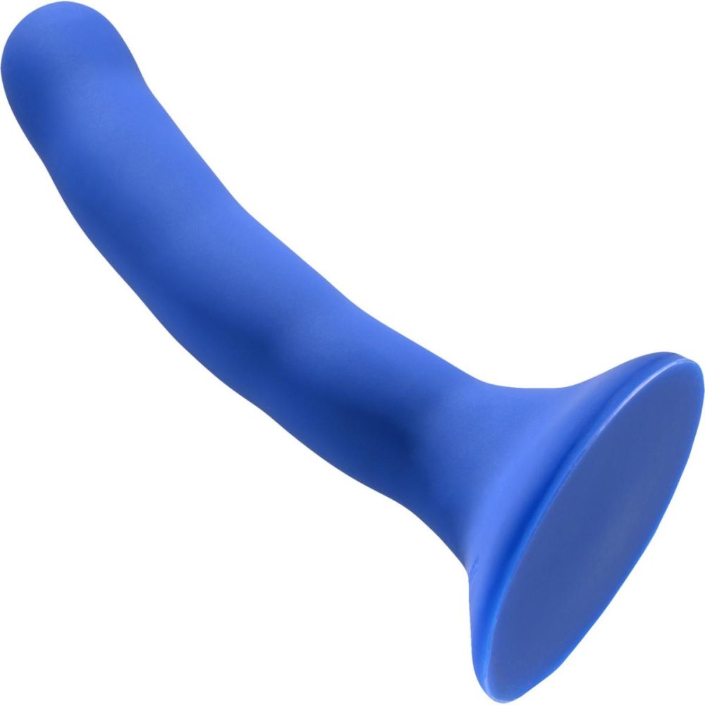 Non-Phallic Dildos | Please 5.25" Silicone Harness Compatible Dildo – Blue