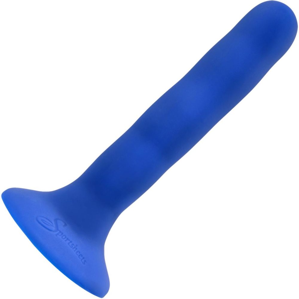 Non-Phallic Dildos | Please 5.25" Silicone Harness Compatible Dildo – Blue