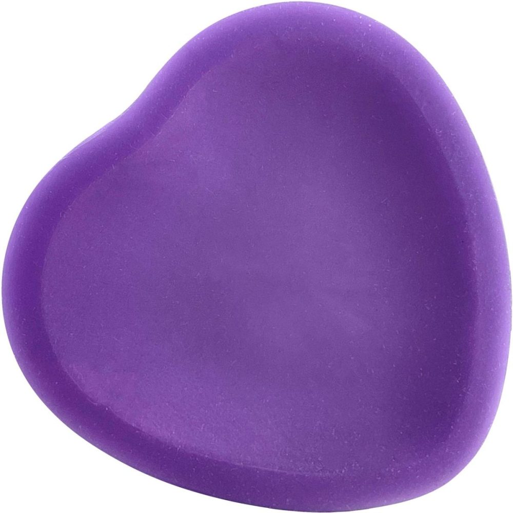 Non-Phallic Dildos | Strap-on-Me Hybrid Collection Curvy Silicone Suction Cup Dildo – L Metallic Purple