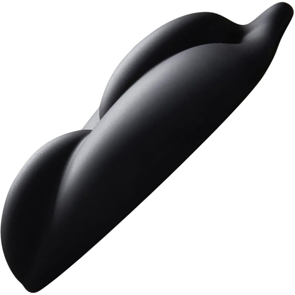 Non-Vibrating Silicone Grinders | b.cush Soft Silicone Dildo Base for Harness Play – Black