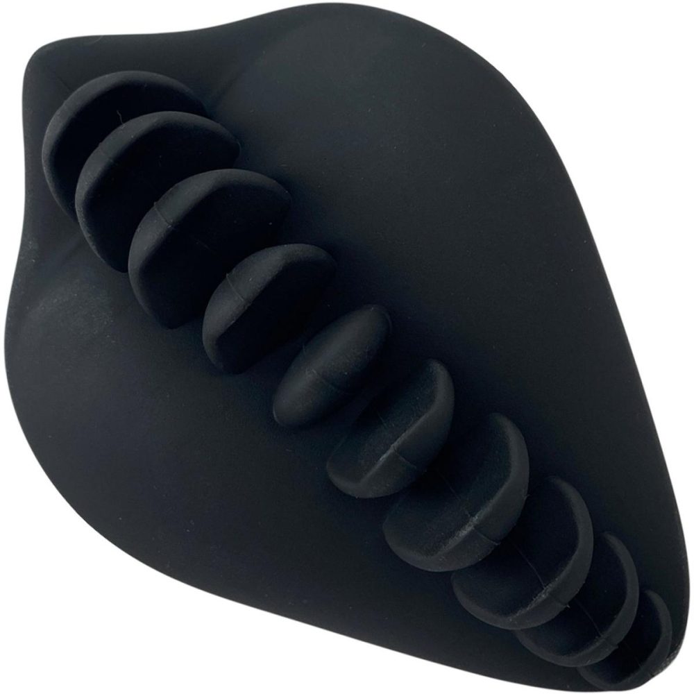 Non-Vibrating Silicone Grinders | Shagger Soft Silicone Dildo Base Stimulation Cover For Harness Play – Black