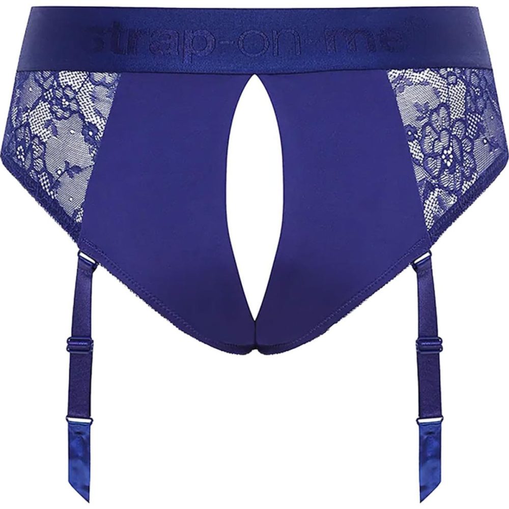 Panty & Brief Style Harnesses | Strap-on-Me Royal Blue Lingerie Diva Strap-On Harness – X-Large