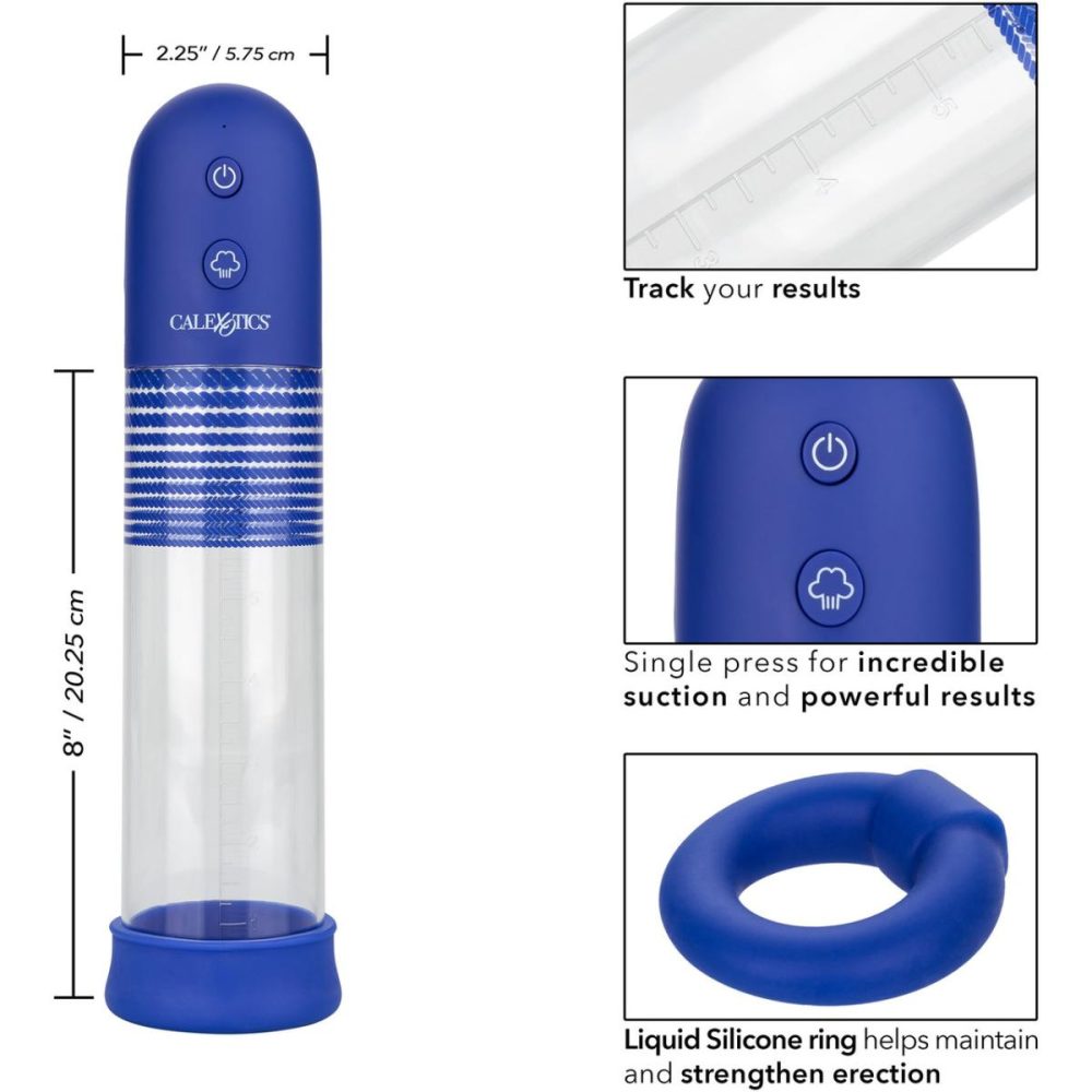 Penis Pumps | Admiral Rechargeable Rock Hard Penis Pump Kit – Blue