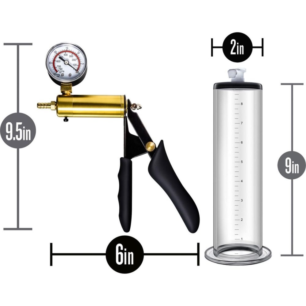 Penis Pumps | Performance VX6 Vacuum Penis Pump With Brass Pistol & Pressure Gauge – Clear