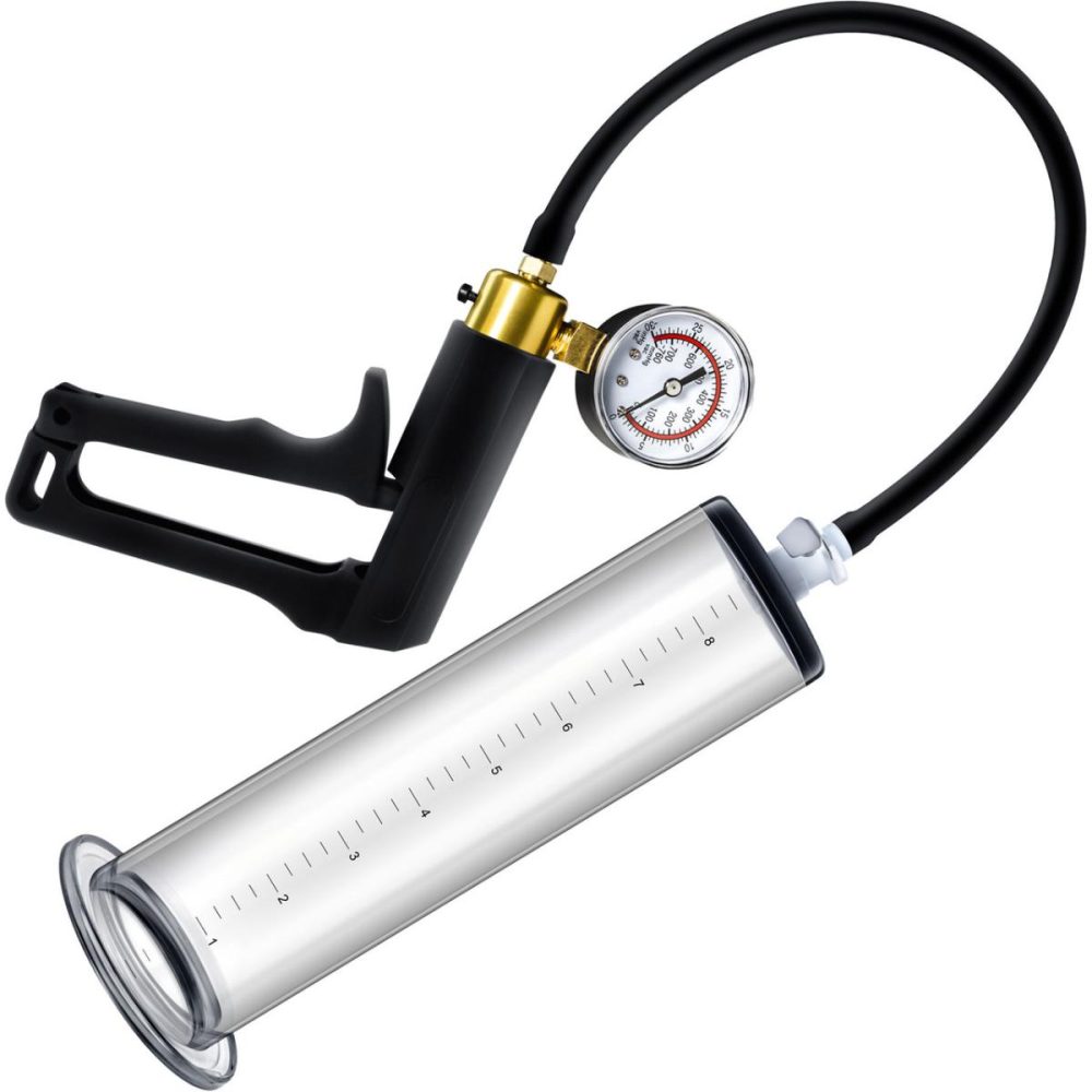 Penis Pumps | Performance VX7 Vacuum Penis Pump With Brass Pistol & Pressure Gauge – Clear