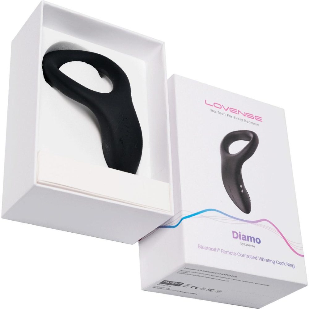 Penis Toys | Diamo Silicone Waterproof Rechargeable App Compatible Vibrating Cock Ring