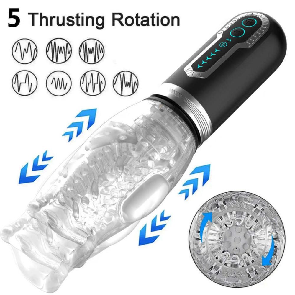 Penis Toys | Gawk Gawk 3000 Thrusting Rotating Vibrating Rechargeable Oral Sex Penis Masturbator