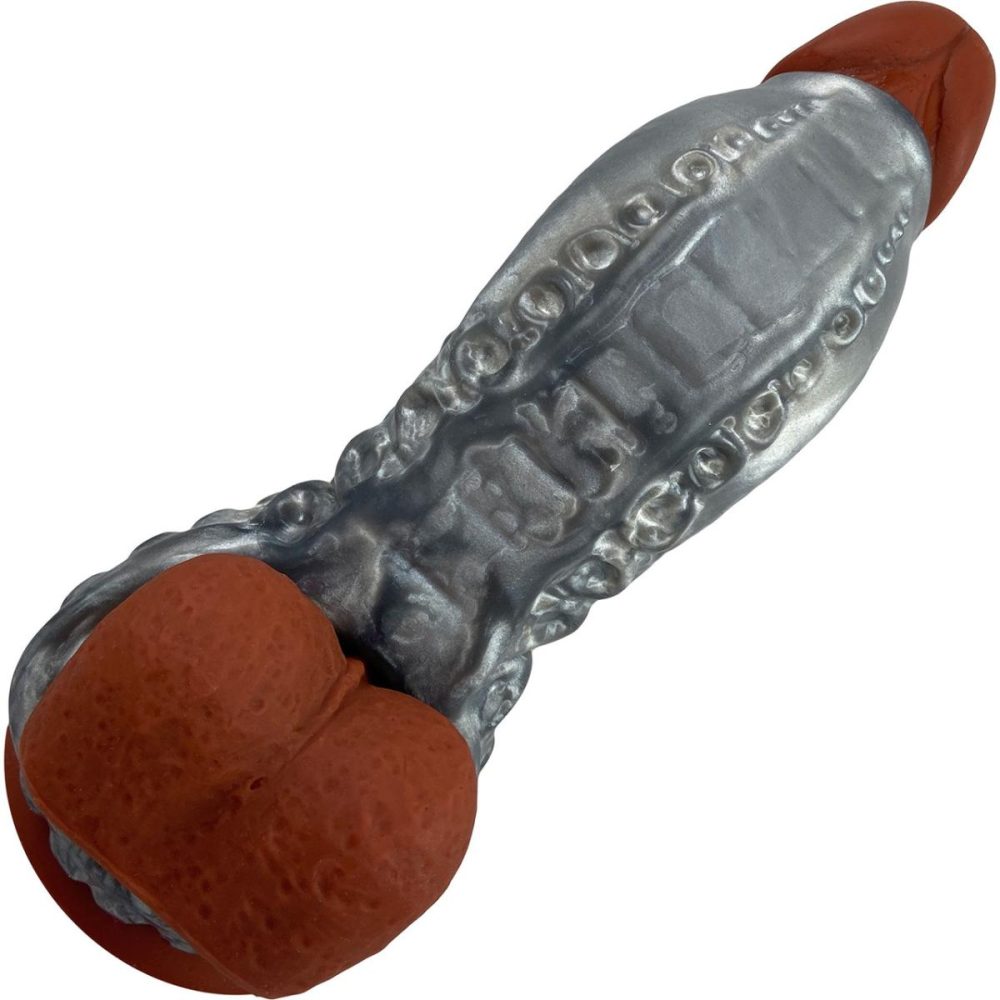 Penis Toys | Leviathan Platinum Silicone Penis Sheath – Medium, Silver