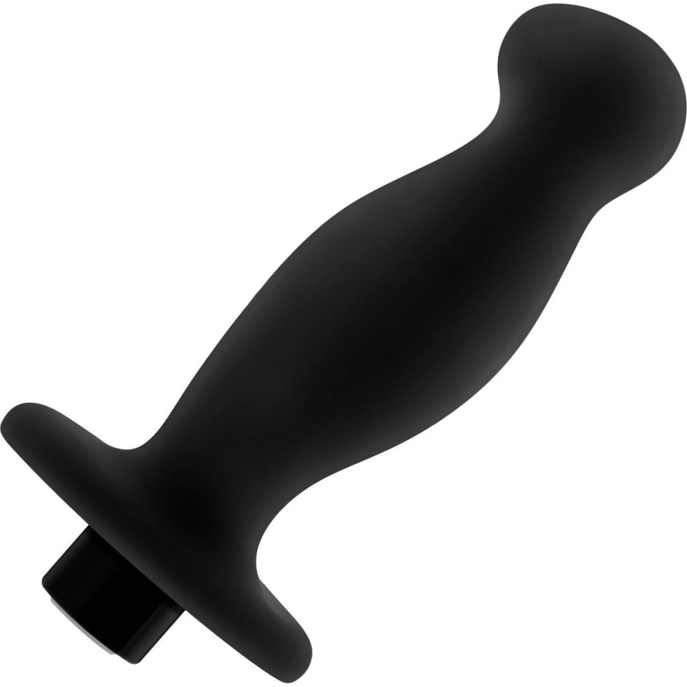 Prostate Massagers | Anal Adventures Platinum Silicone Rechargeable Vibrating Prostate Massager 2 – Black