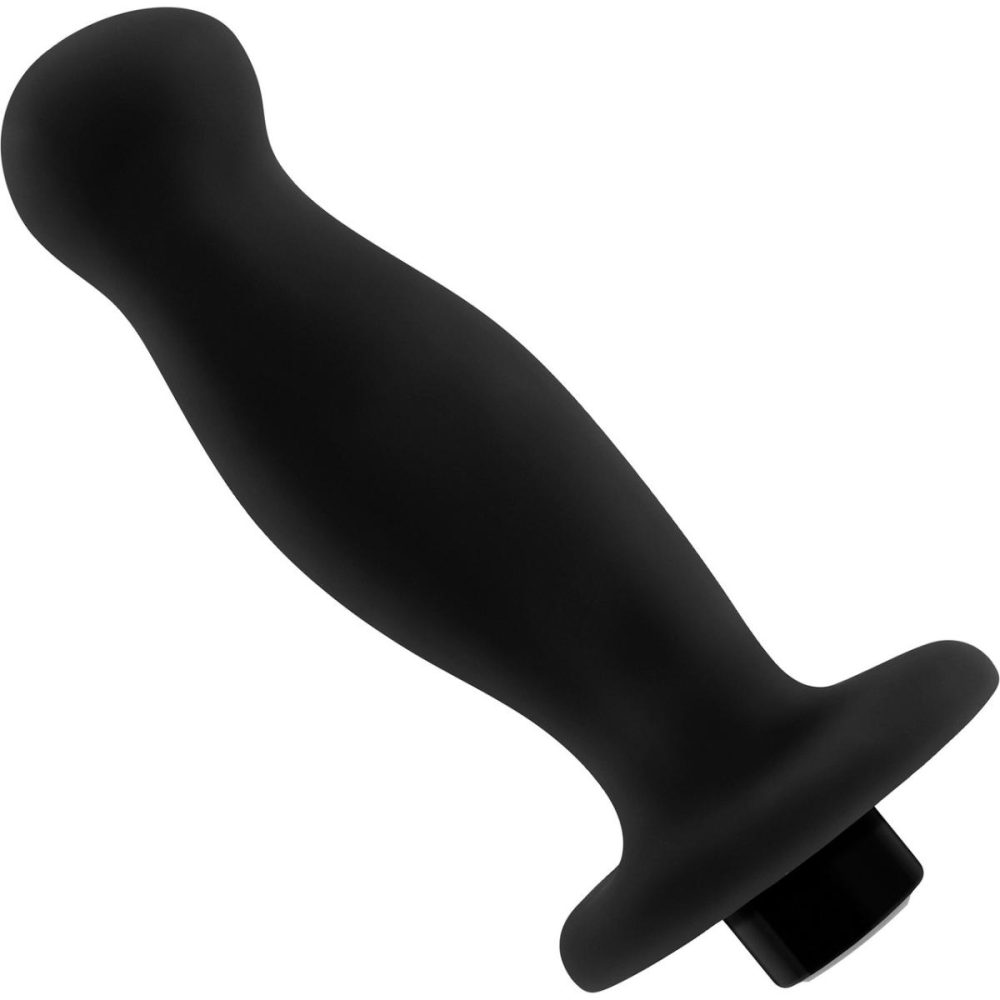 Prostate Massagers | Anal Adventures Platinum Silicone Rechargeable Vibrating Prostate Massager 2 – Black