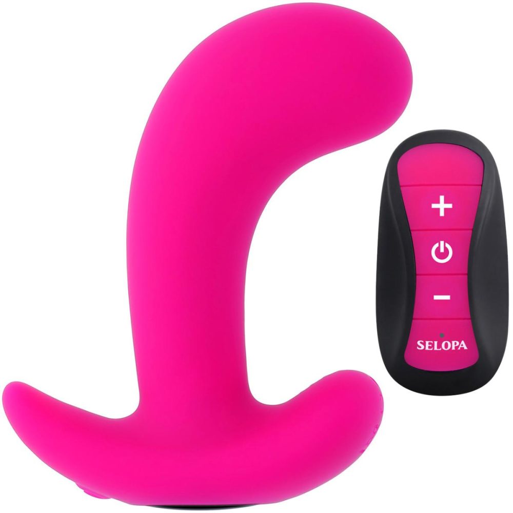 Prostate Massagers | Hooking Up Rechargeable Silicone Waterproof Vibrating Prostate Massager With Remote – Pink