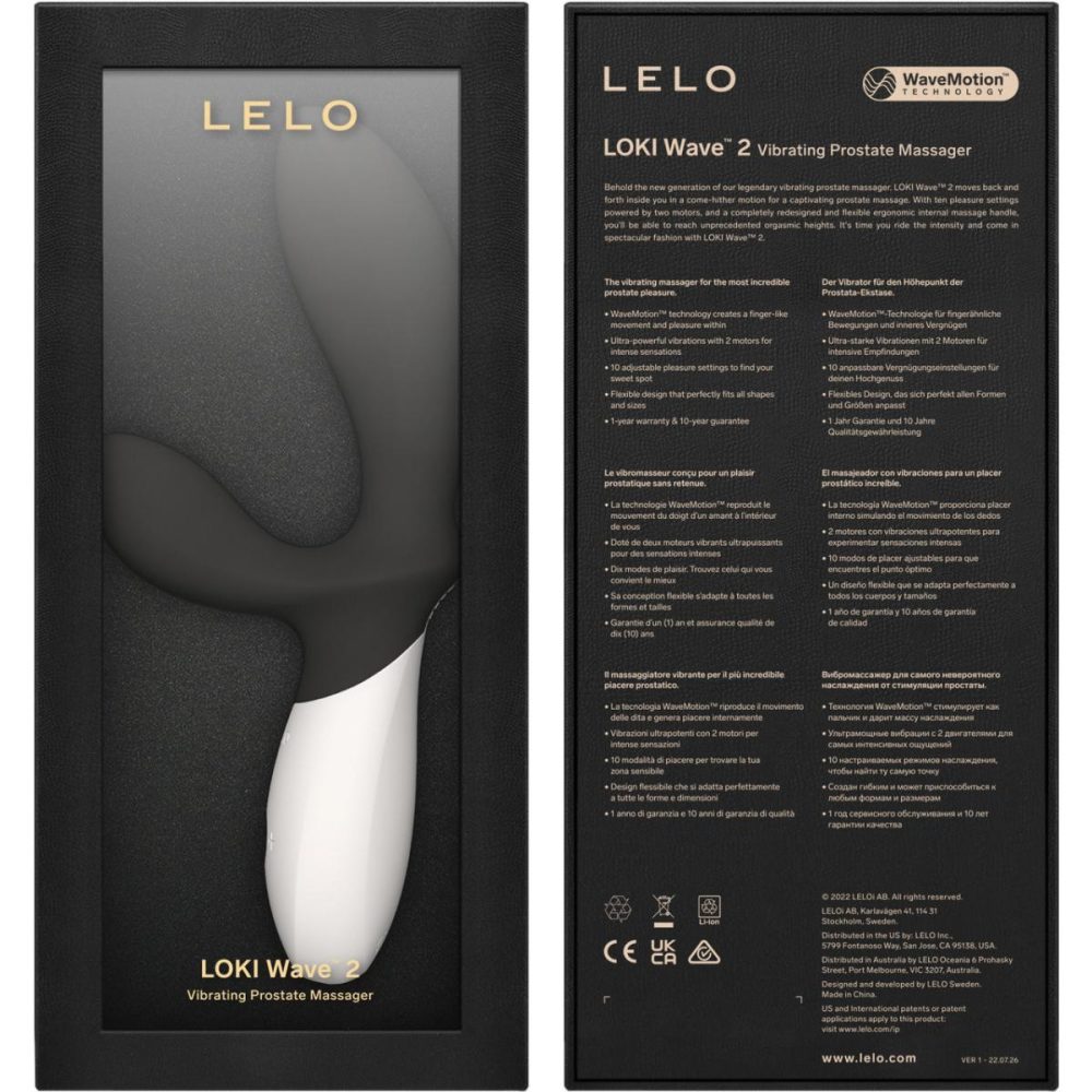 Prostate Massagers | LOKI WAVE 2 Rechargeable Waterproof Prostate Massager – Black