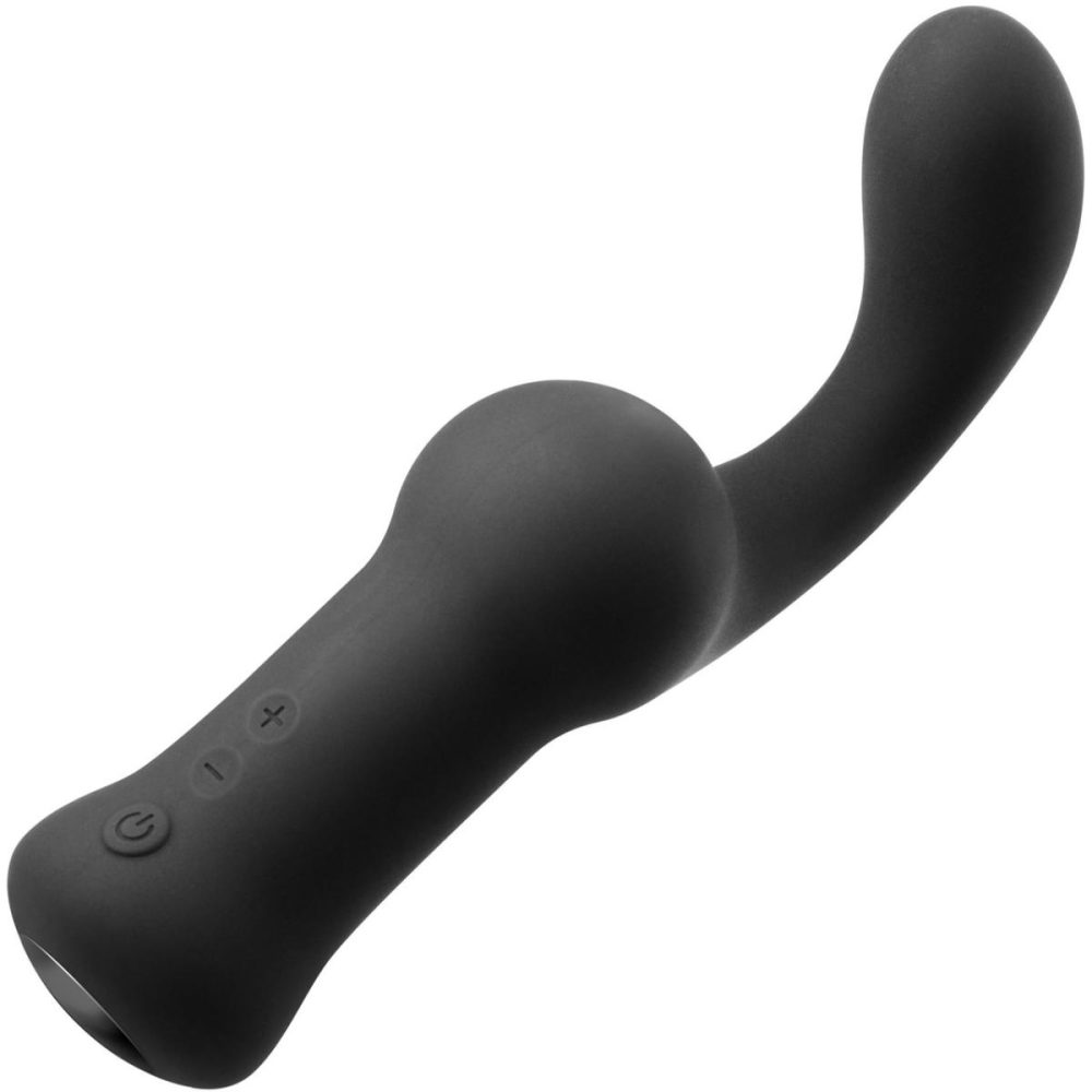 Prostate Massagers | Renegade Curve Rechargeable Silicone Vibrating Prostate Massager – Black