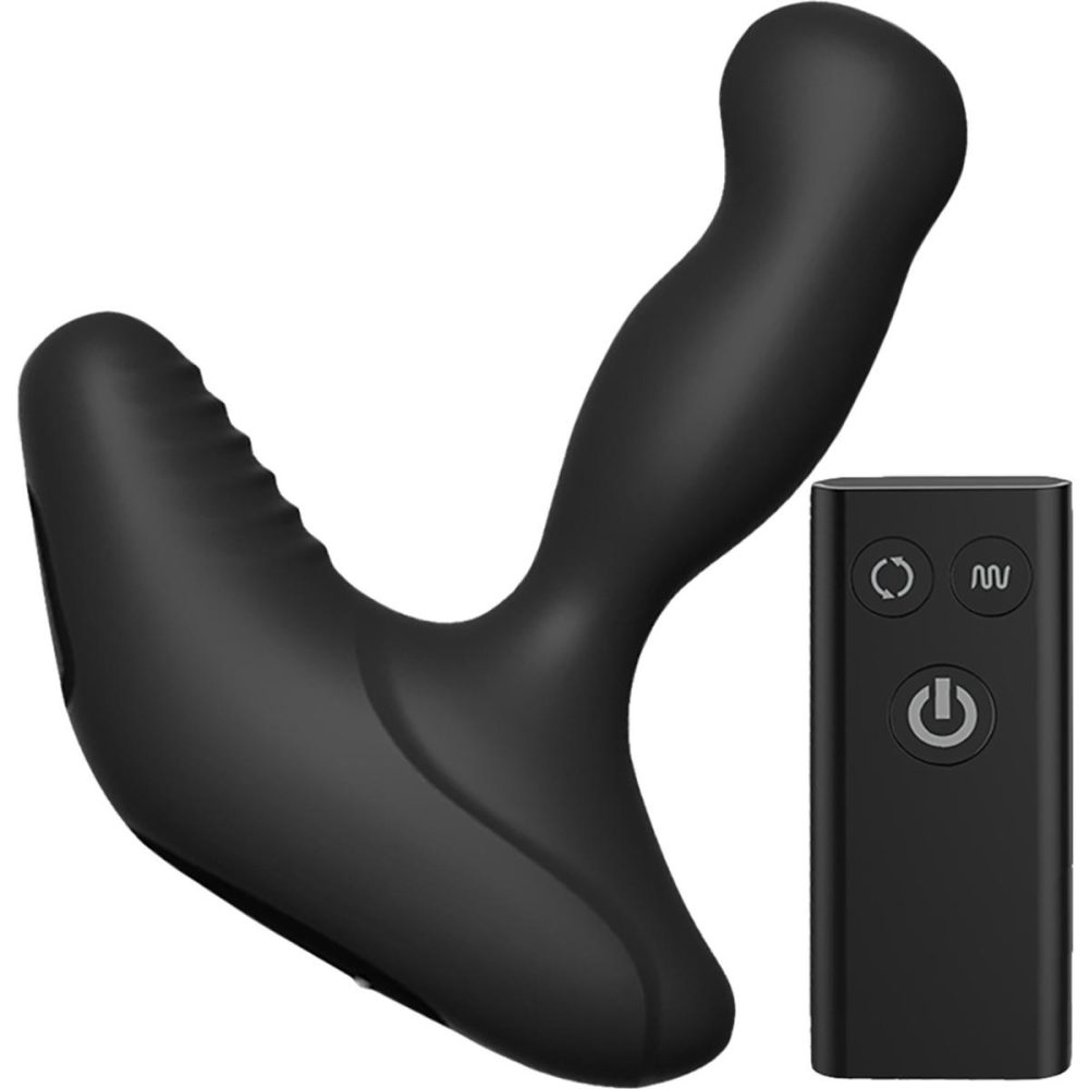 Prostate Massagers | Revo Stealth 2.0 Rotating Vibrating Silicone Prostate Massager With Remote