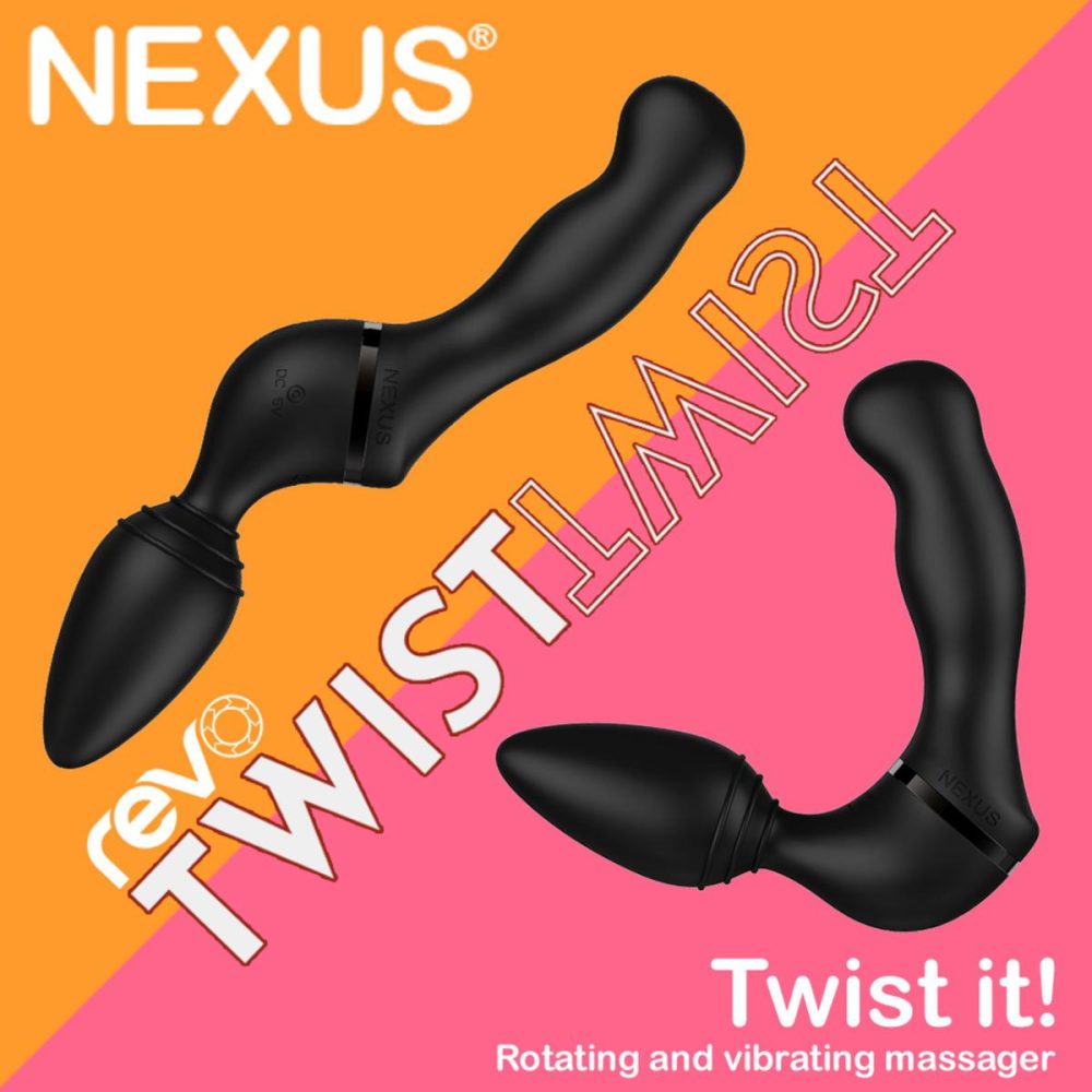 Prostate Massagers | Revo Twist Dual Use Silicone Vibrating Anal Plug & Rotating Prostate Massager With Remote