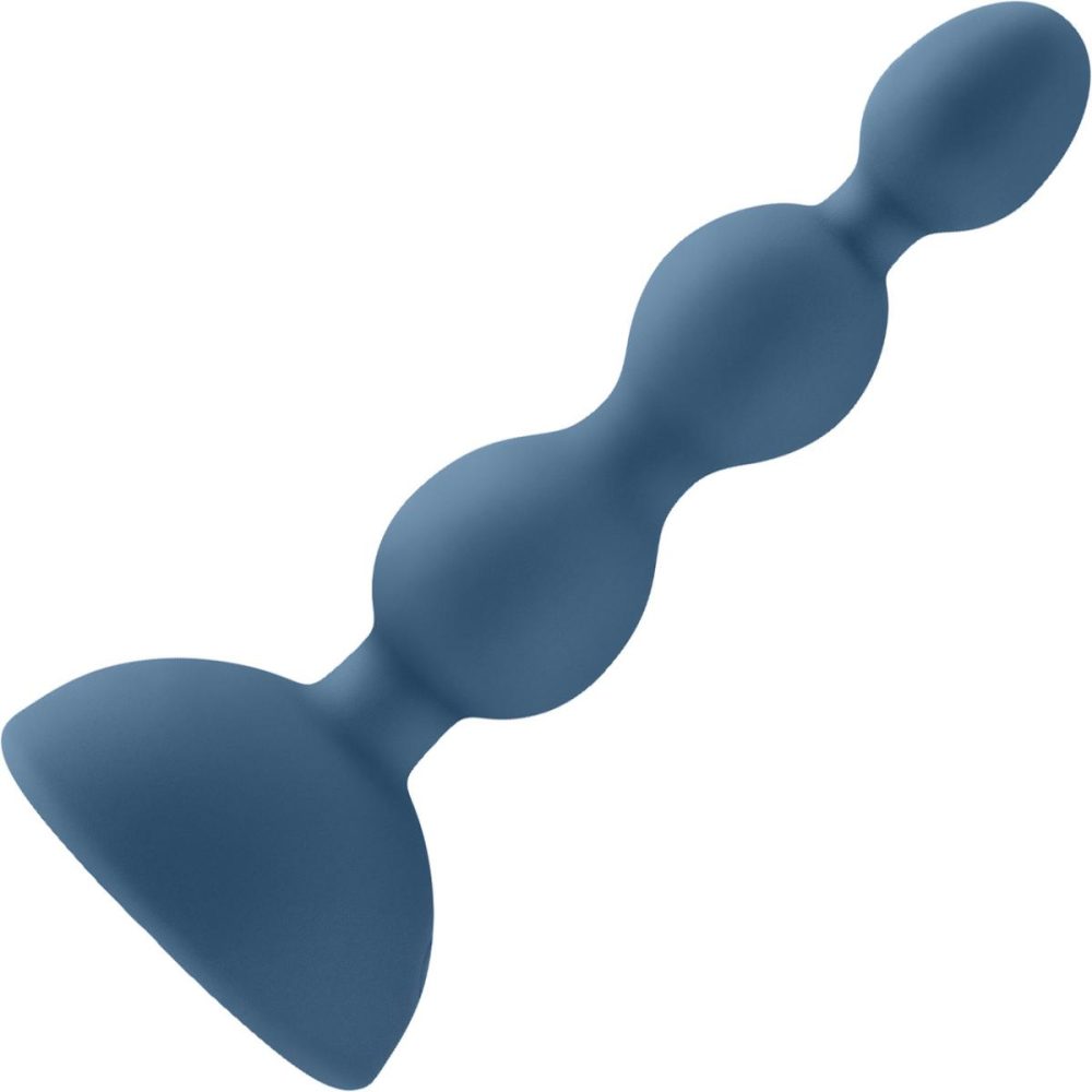 Prostate Massagers | Secrets Kai Rechargeable Silicone Vibrating Anal Beads – Dark Teal