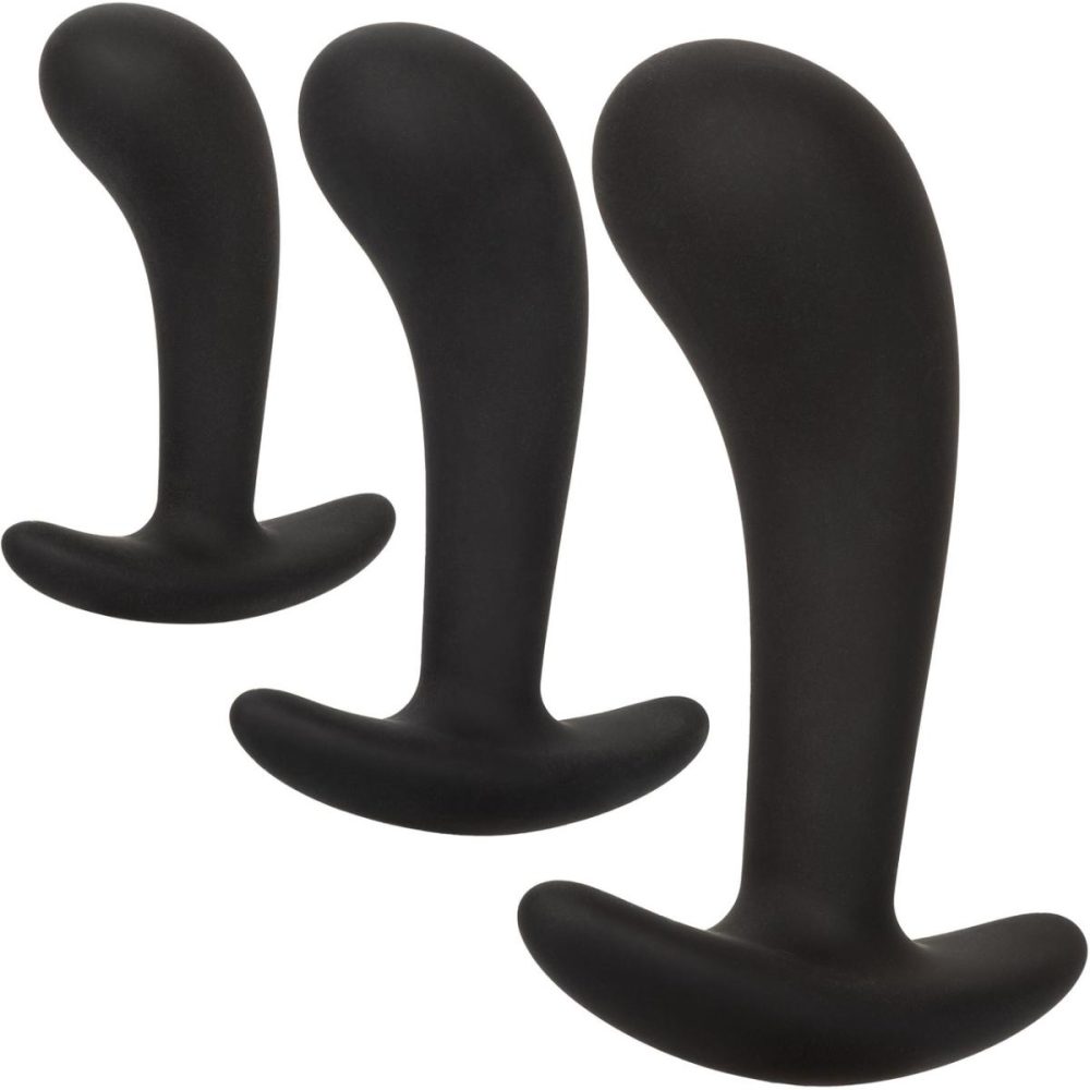 Prostate Massagers | Silicone Prostate 3-Piece Kit – Black