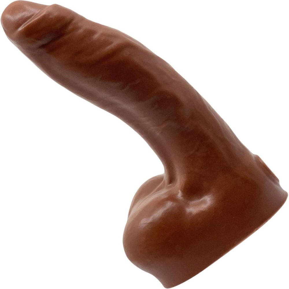 Realistic Dildos | BIG Daddy Dakota Uncut XXL 10" Platinum Silicone Realistic Dildo With Balls – Chocolate