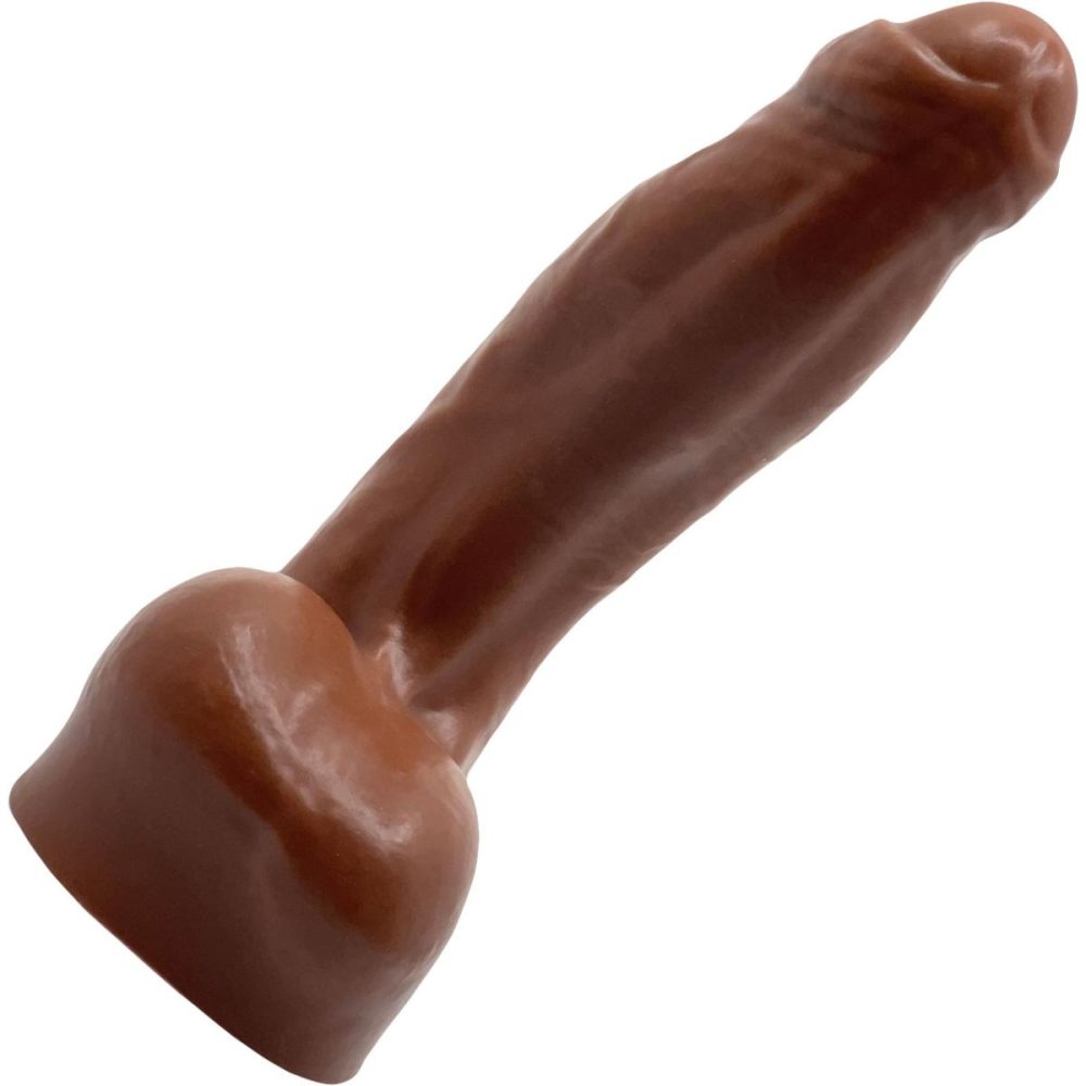 Realistic Dildos | BIG Daddy Dakota Uncut XXL 10" Platinum Silicone Realistic Dildo With Balls – Chocolate