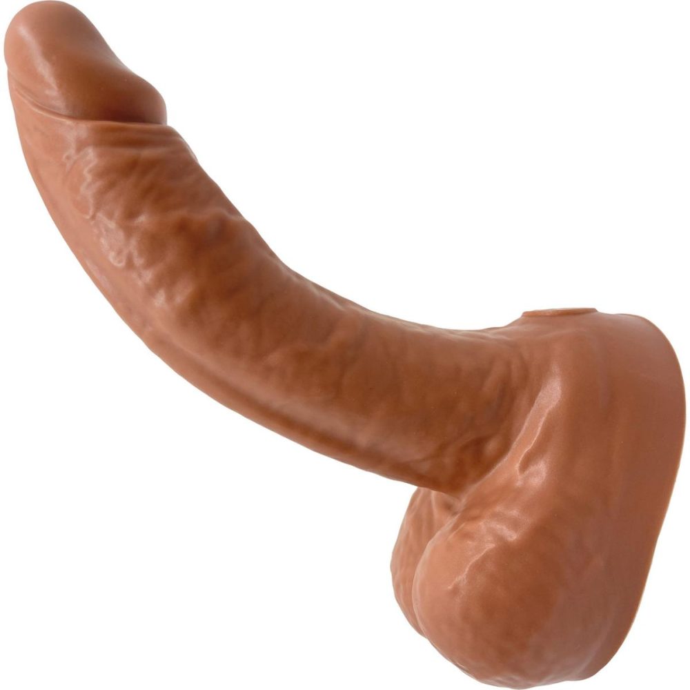 Realistic Dildos | BIG Daddy Dante XL 9.5" Platinum Silicone Realistic Dildo With Balls – Caramel