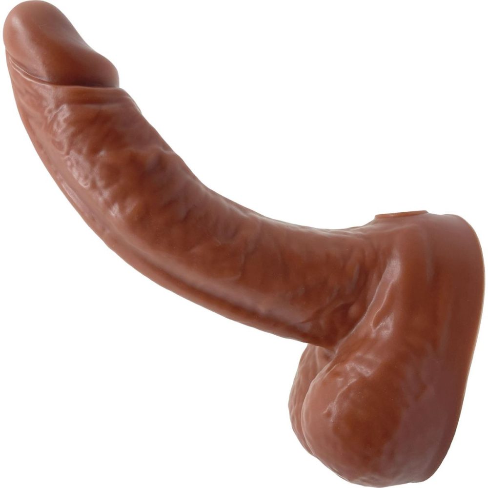 Realistic Dildos | BIG Daddy Dante XL 9.5" Platinum Silicone Realistic Dildo With Balls – Chocolate