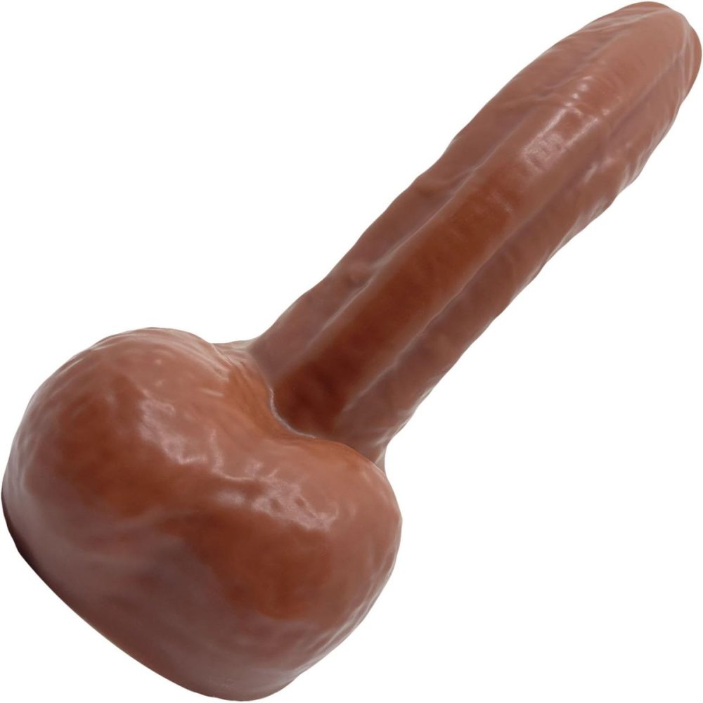 Realistic Dildos | BIG Daddy Dante XL 9.5" Platinum Silicone Realistic Dildo With Balls – Chocolate