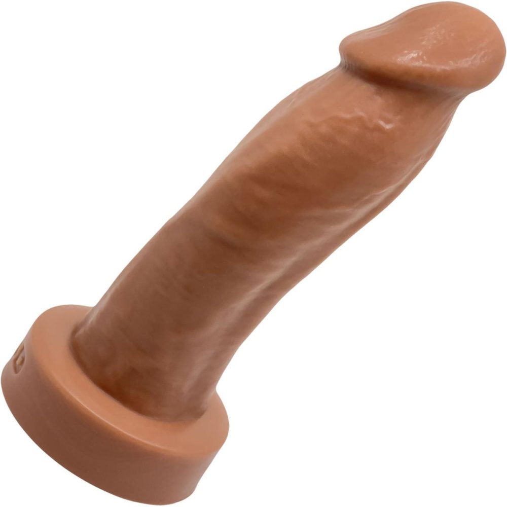 Realistic Dildos | BIG Daddy Duncan Large 8" Platinum Silicone Realistic Dildo – Caramel