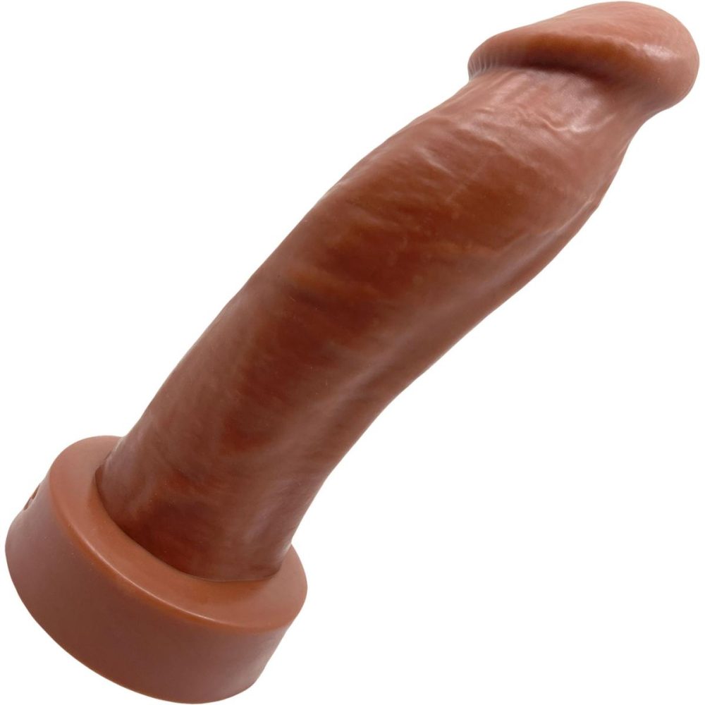 Realistic Dildos | BIG Daddy Duncan XL 9" Platinum Silicone Realistic Dildo – Chocolate