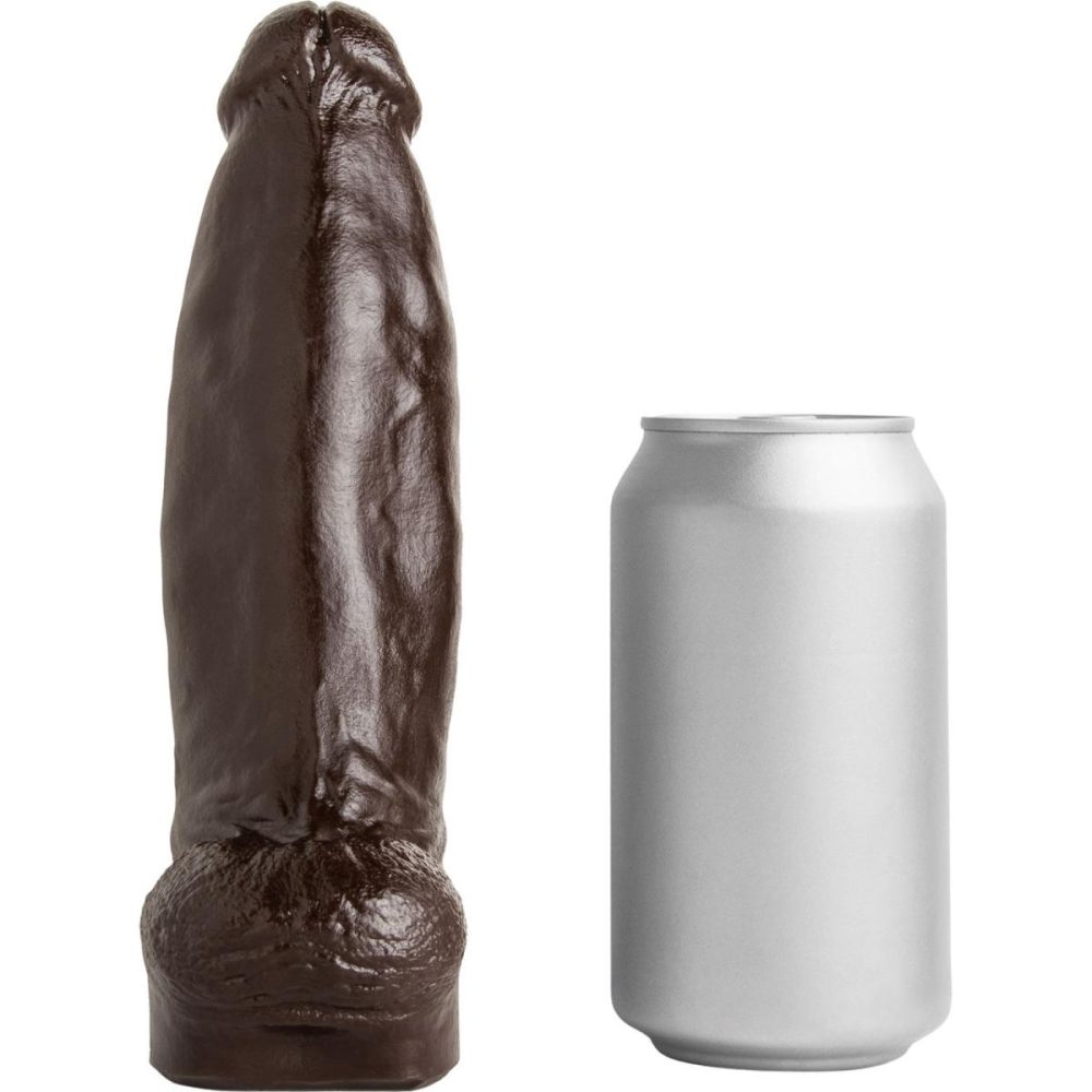 Realistic Dildos | Hankey’s Toys Beefcake Small 8" Silicone Cock With Balls & Vac-U-Lock Base – Chocolate