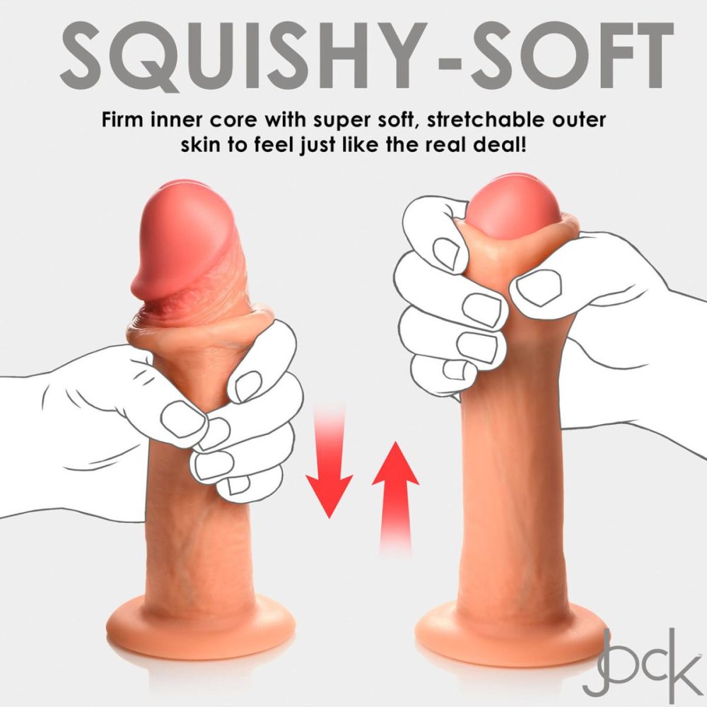 Realistic Dildos | Jock Dual Density 8" Real Skin Realistic Silicone Suction Cup Dildo – Vanilla