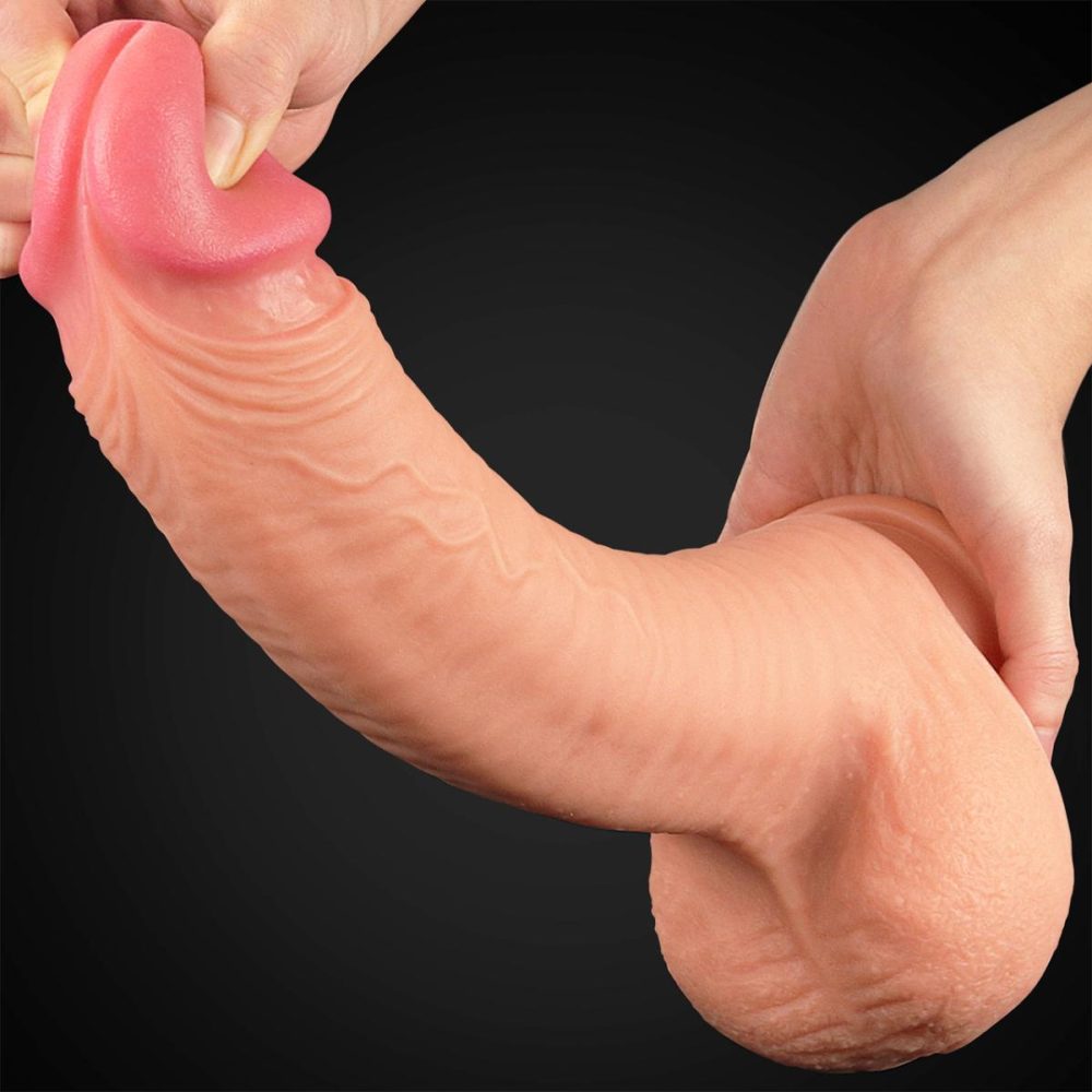 Realistic Dildos | Sigmar XL 9.5" Realistic Dual Density Silicone Dildo With Suction Cup & Balls