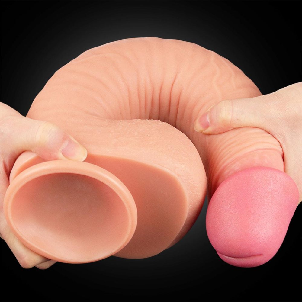 Realistic Dildos | Sigmar XL 9.5" Realistic Dual Density Silicone Dildo With Suction Cup & Balls