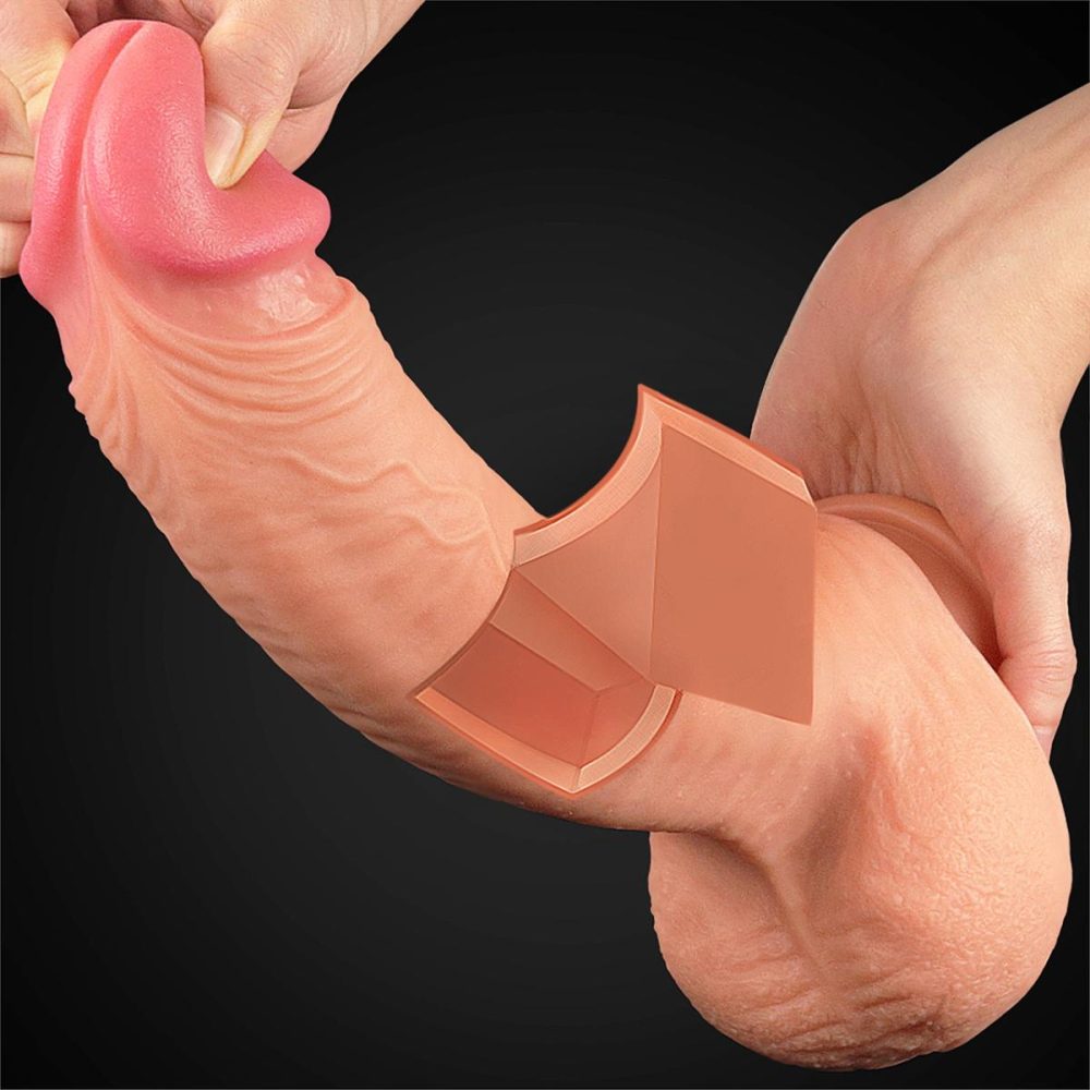 Realistic Dildos | Sigmar XL 9.5" Realistic Dual Density Silicone Dildo With Suction Cup & Balls