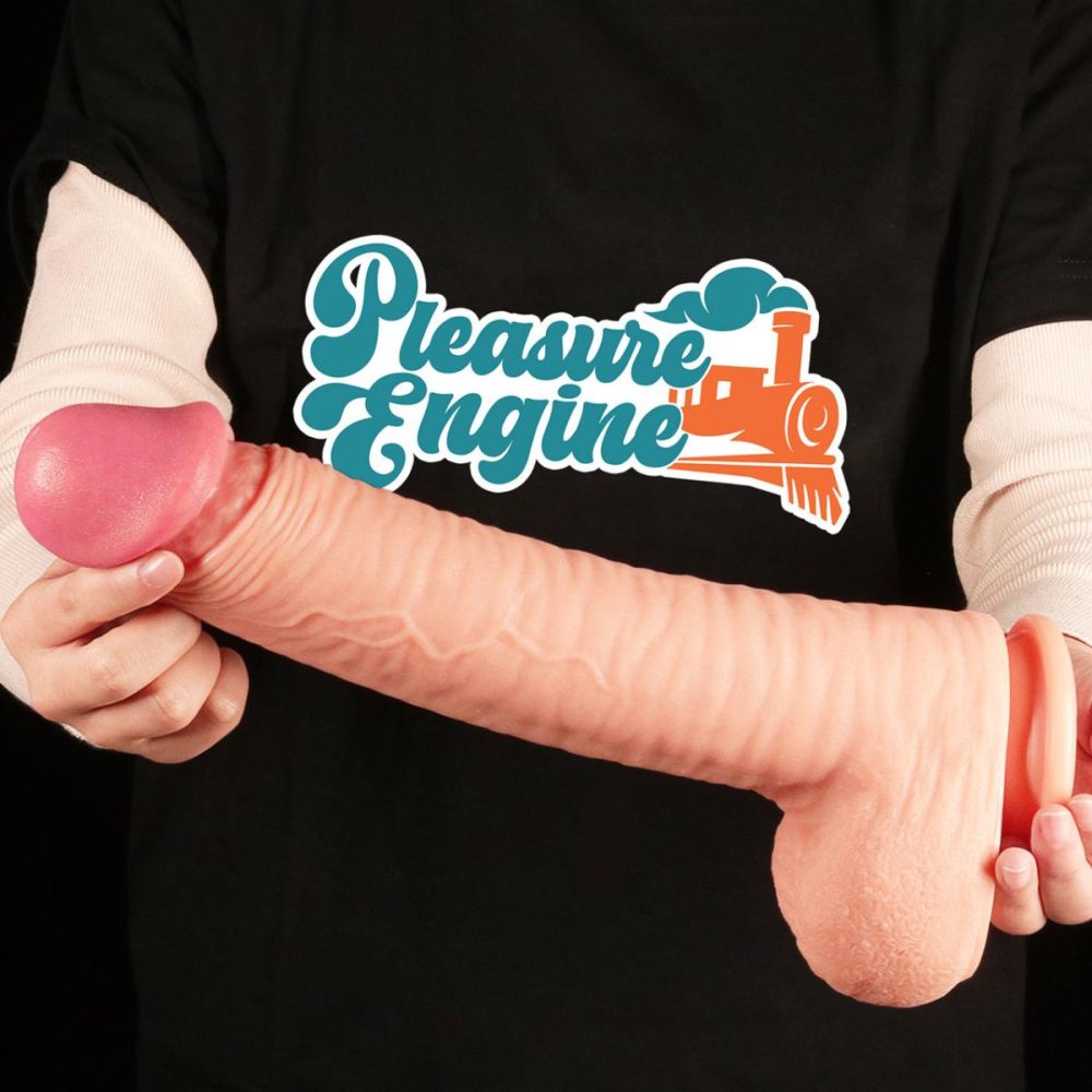 Realistic Dildos | Sigmar XL 9.5" Realistic Dual Density Silicone Dildo With Suction Cup & Balls