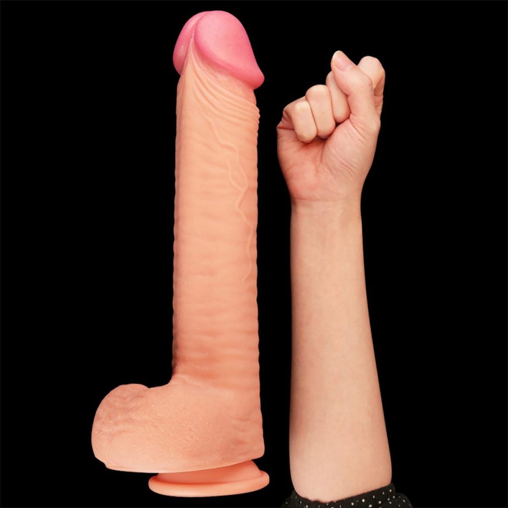 Realistic Dildos | Sigmar XL 9.5" Realistic Dual Density Silicone Dildo With Suction Cup & Balls